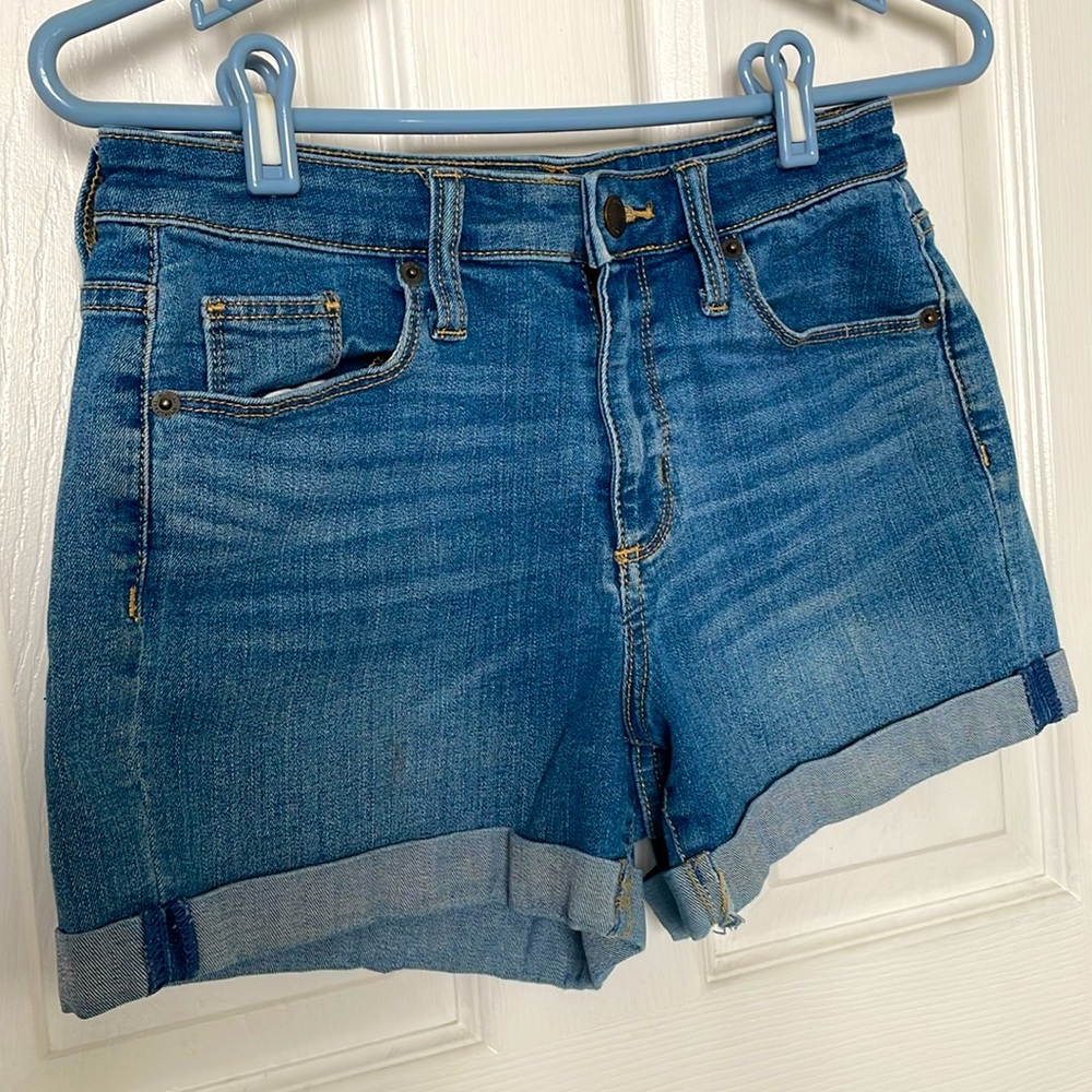 High-rise jean shorts